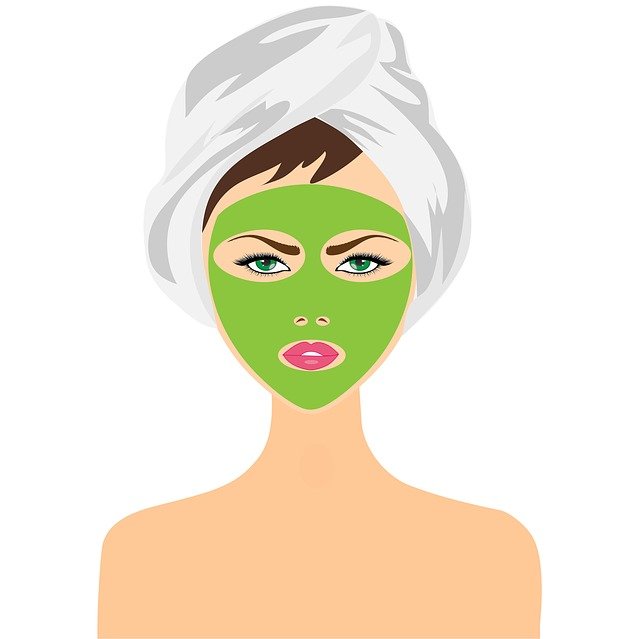 zelená obličejová maska